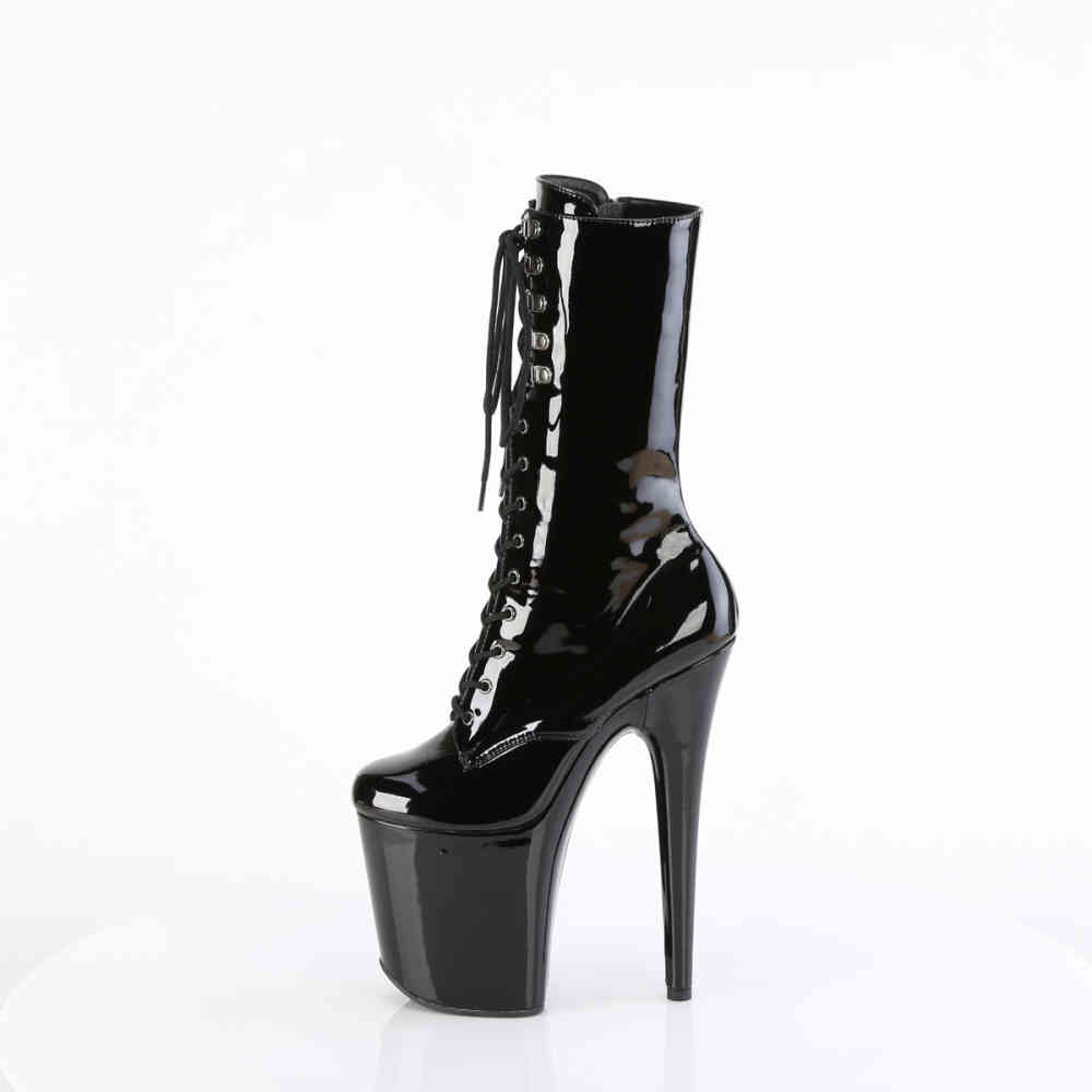 Pleaser - FLAMINGO1054 Platform Boots, Pole dance shoes - Black